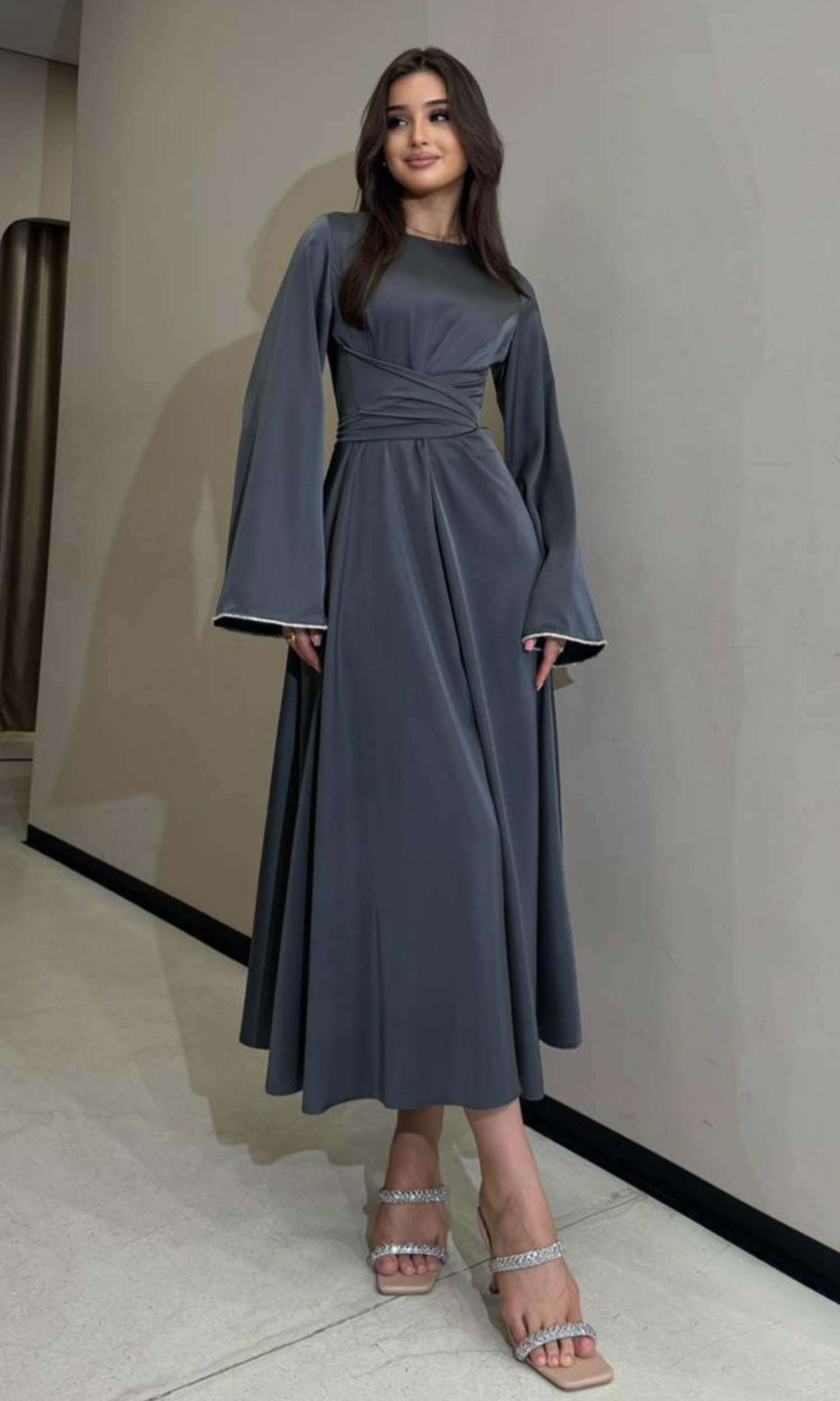 Saten Model Elbise